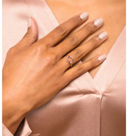 STONE AND STRAND Pink Power Open Circle Ri… - Picture 2 of 12